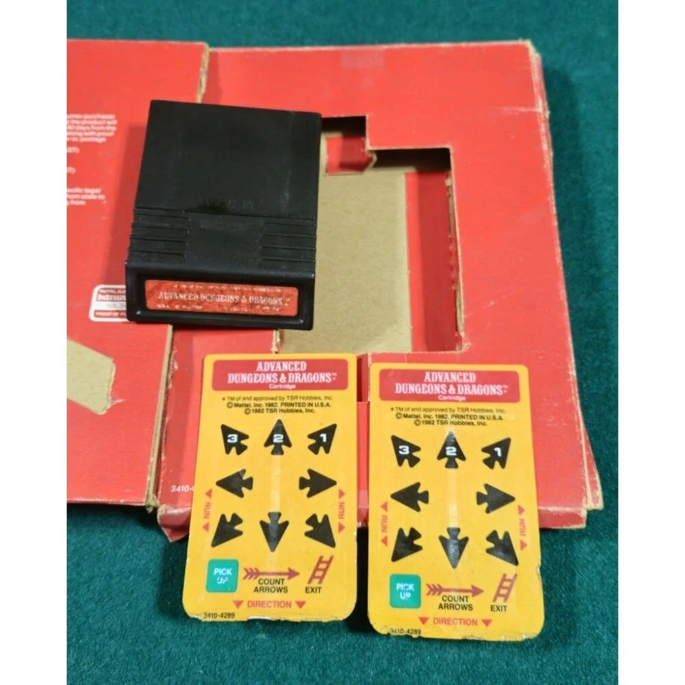 VTG Mattel Intellivision Advanced Dungeons Dragons 1982 TSR game cartridge